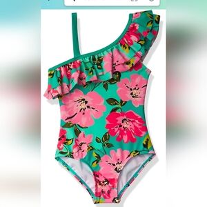 20% Off Kanu Surf Girls Morgan Floral Ruffle 1-Shoulder one Piece Swimsuit